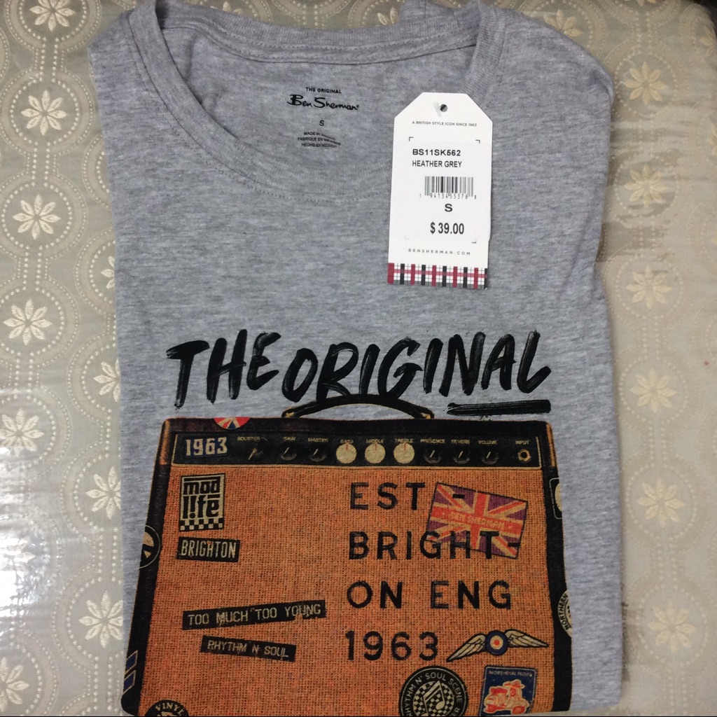 Mens Ben Sherman Guitar Amp TShirt